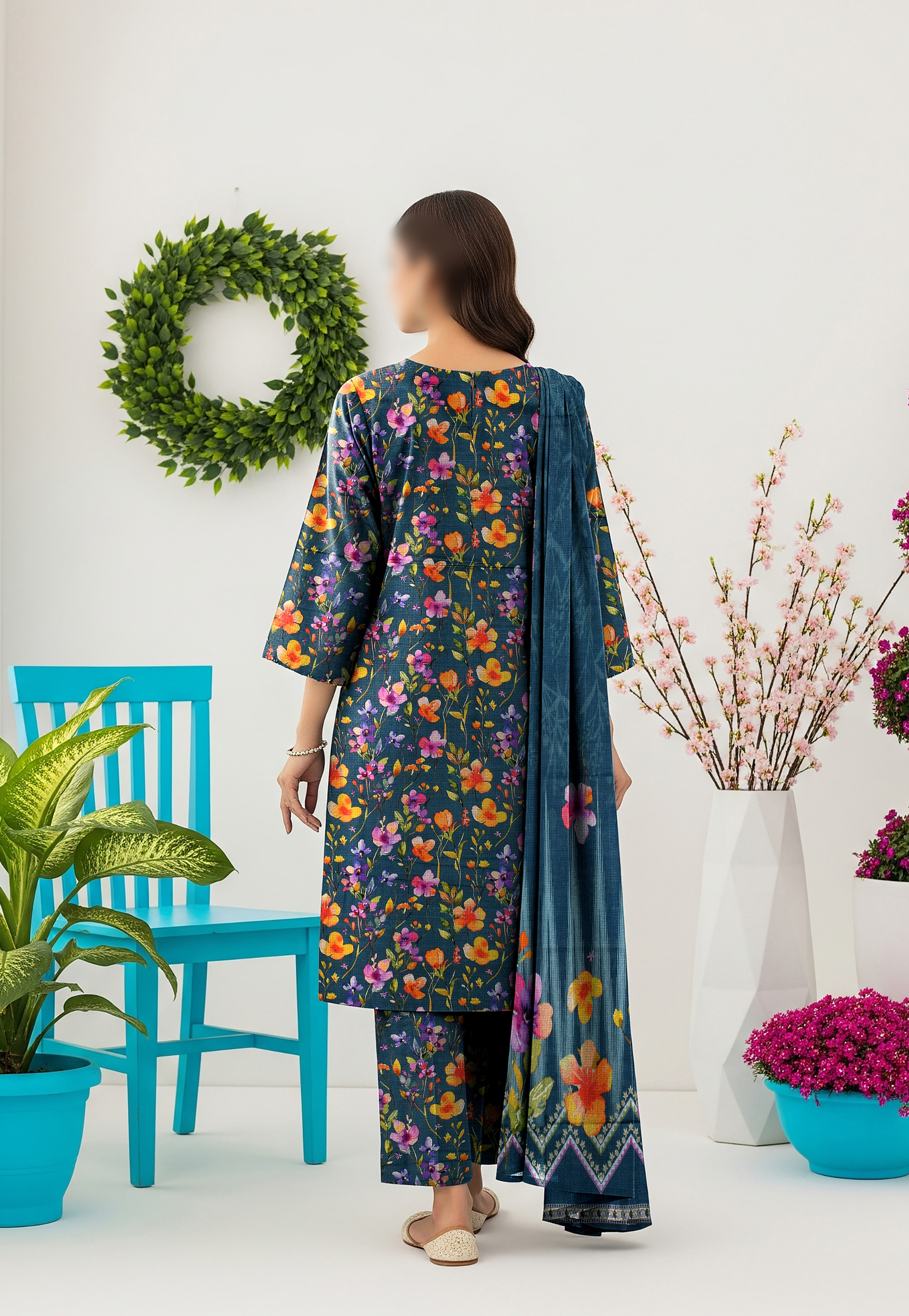 Khadar Printed 3-Piece Suit