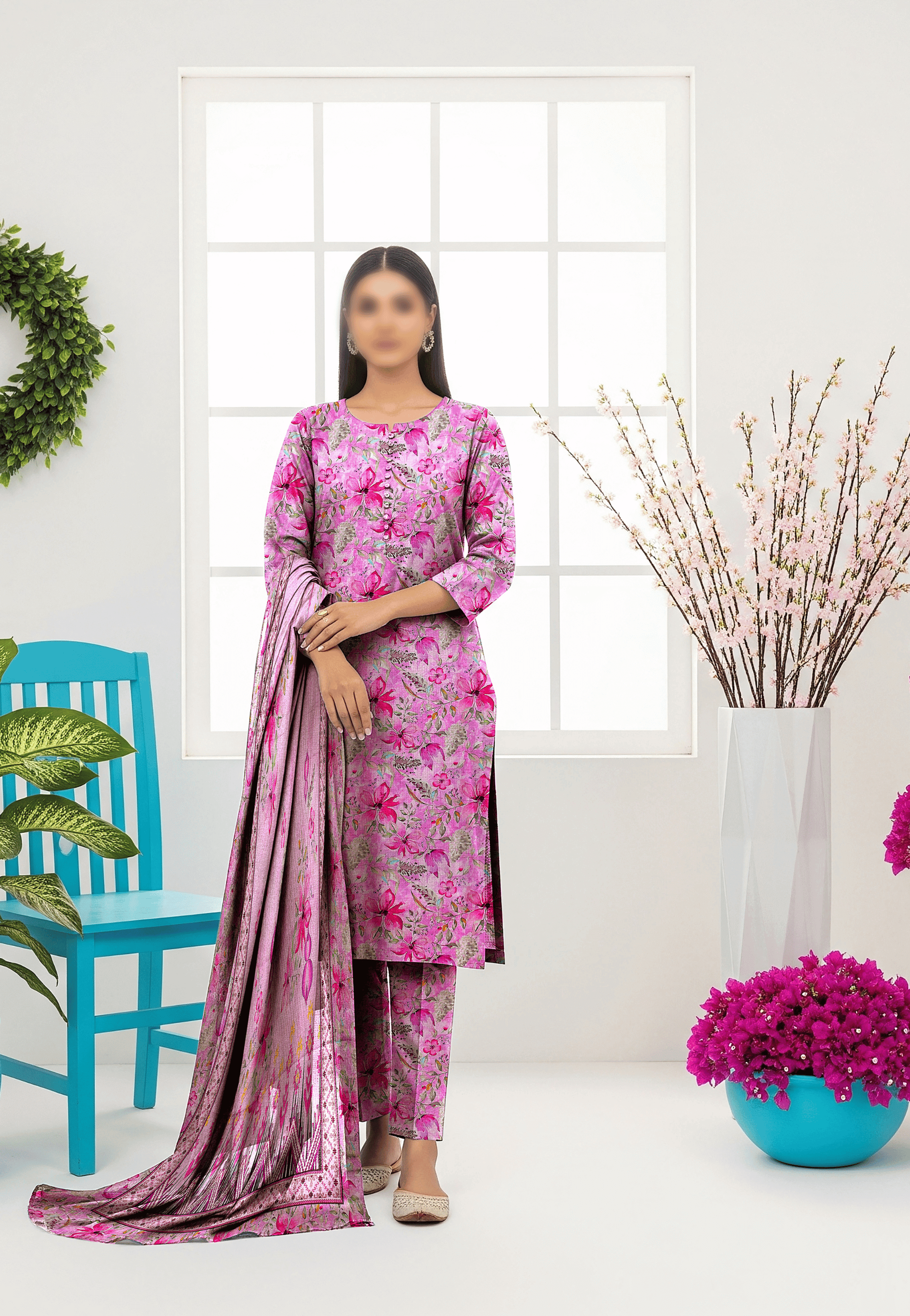 Digital Print 3-Piece Lawn Suit