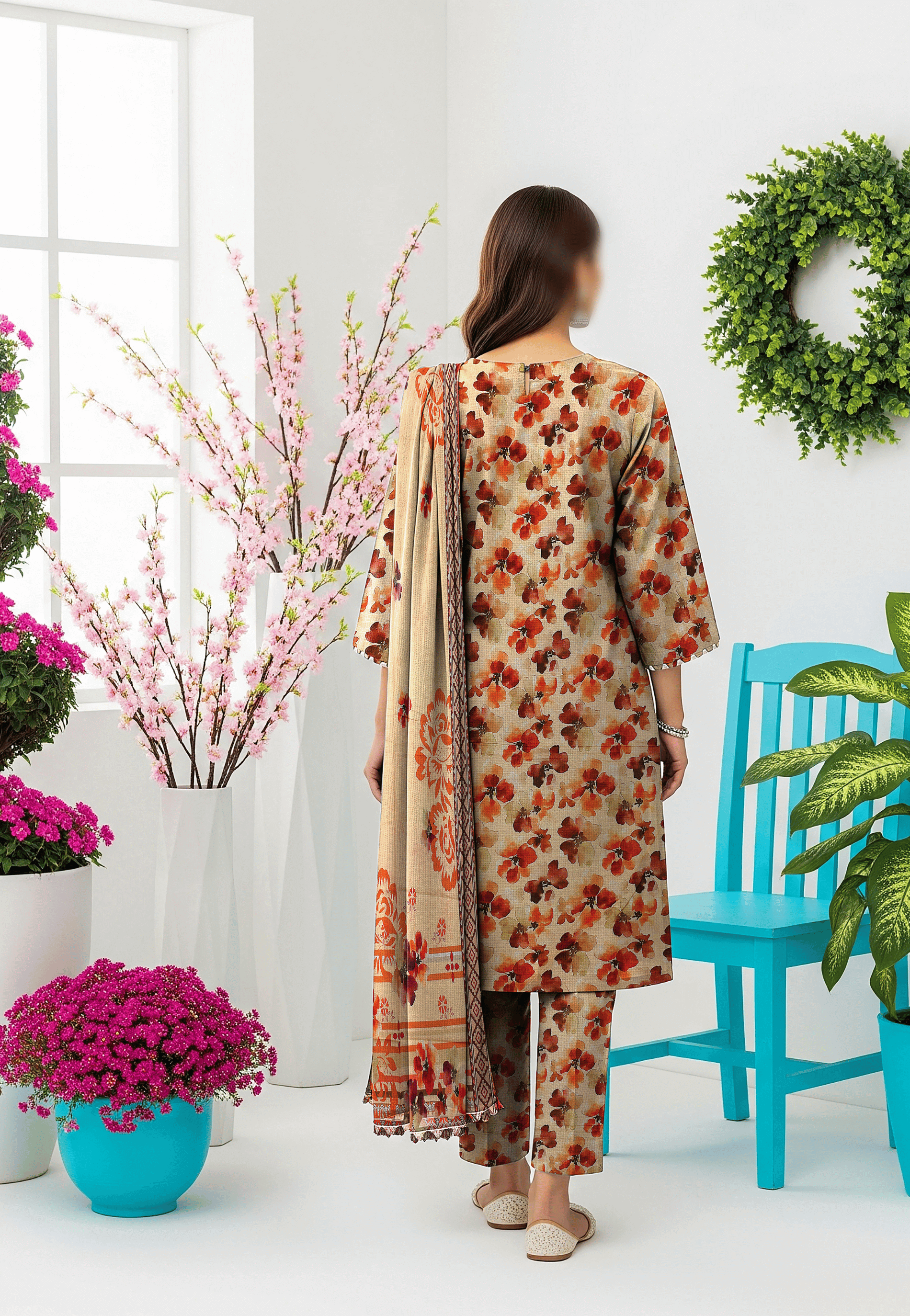 3-Piece Printed Lawn Suit