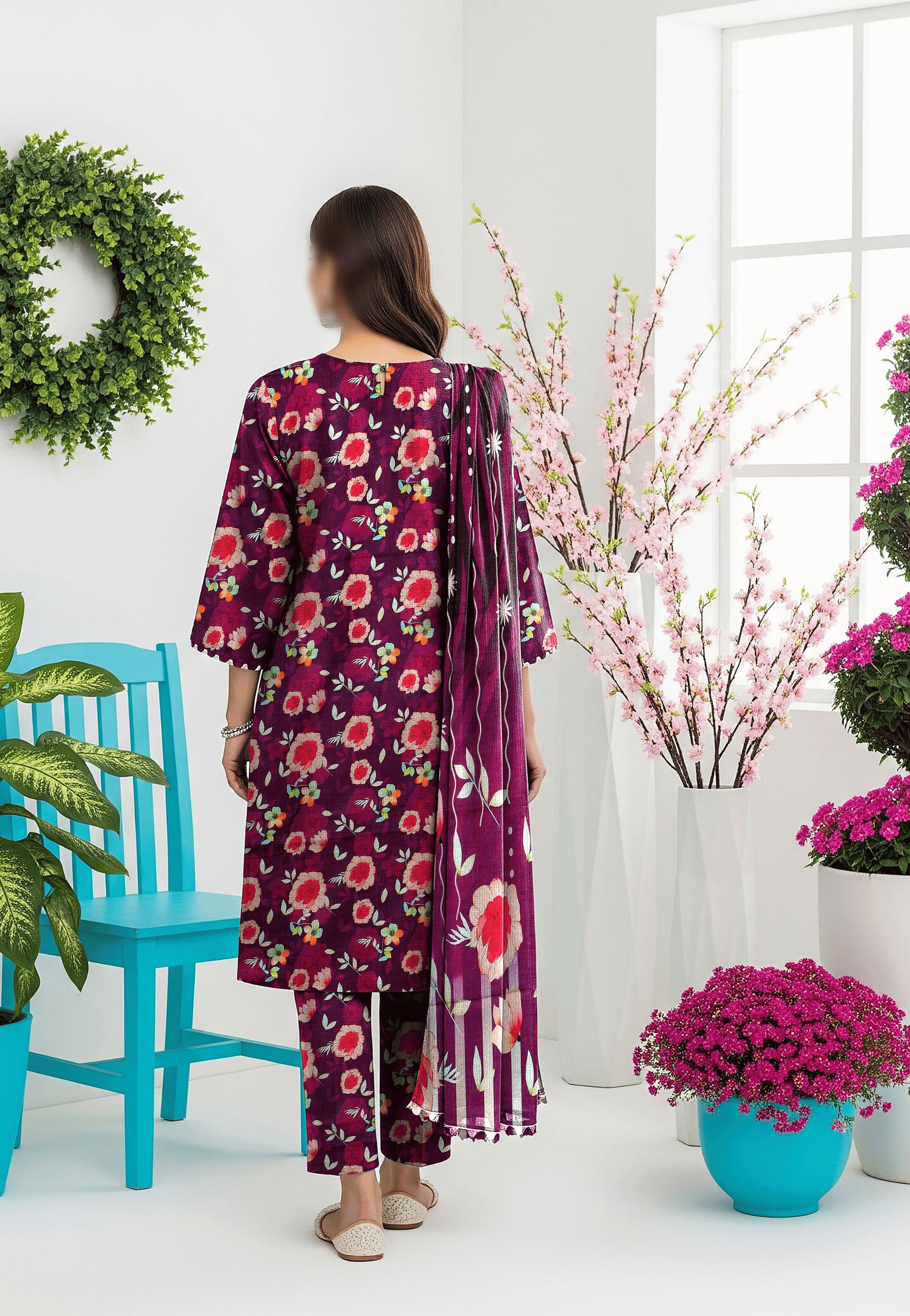Printed 3-Piece Lawn Suit
