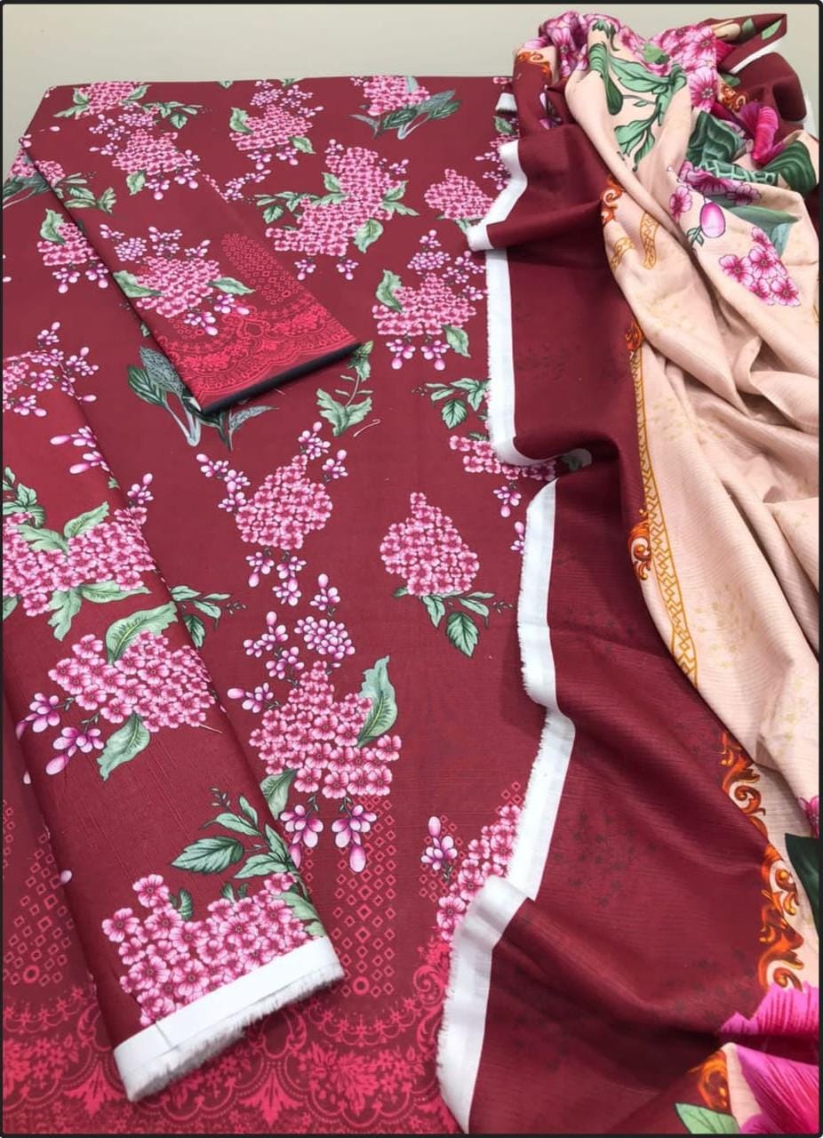 Maria B Khaddar 3pc Printed D-4