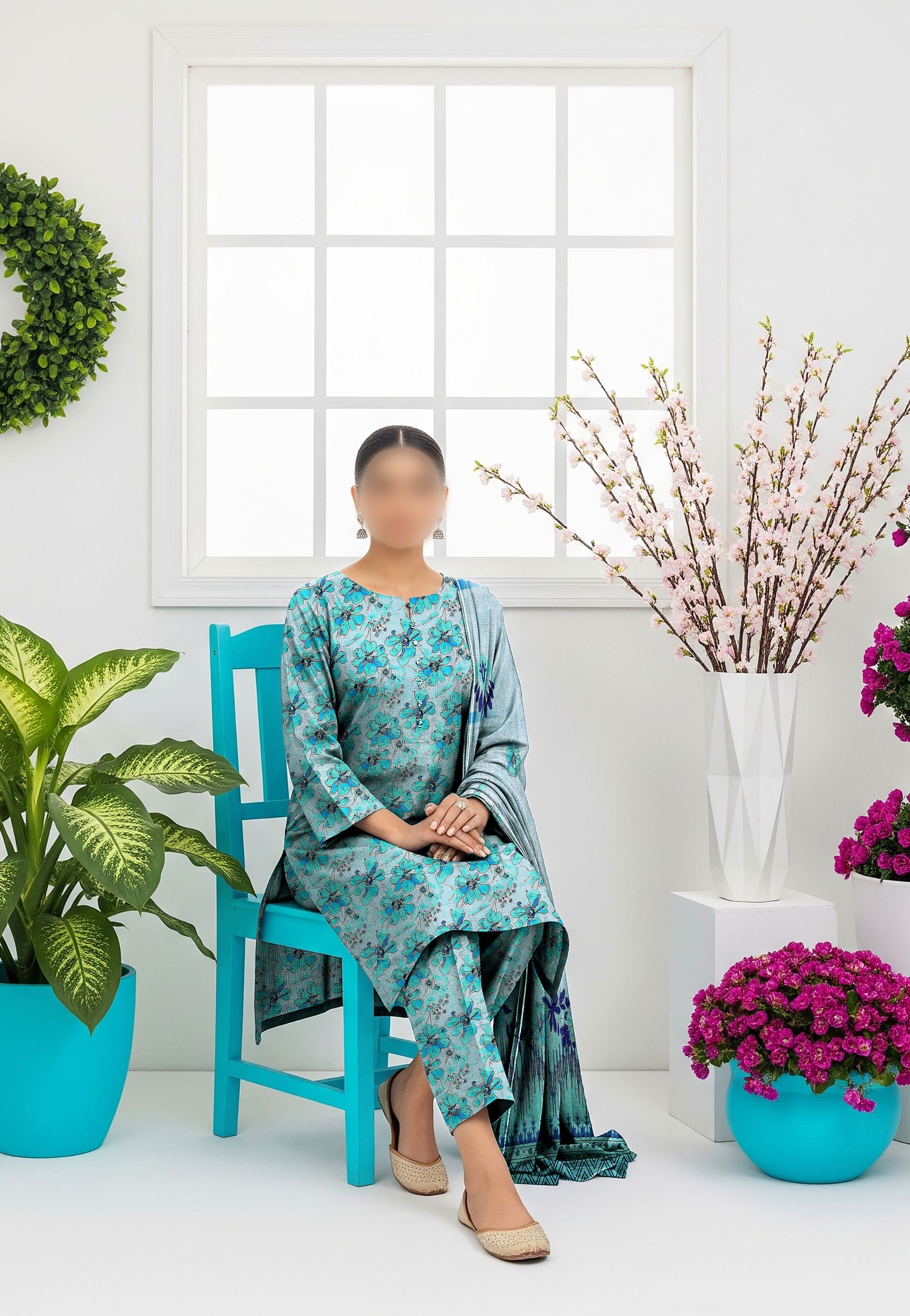 3-Piece Printed Lawn Suit