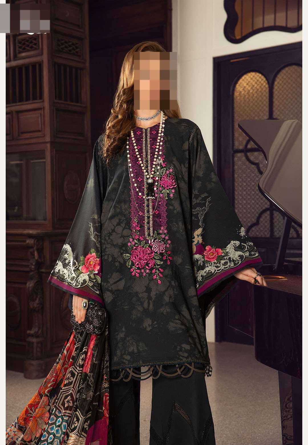 Maria B Khaddar D Print