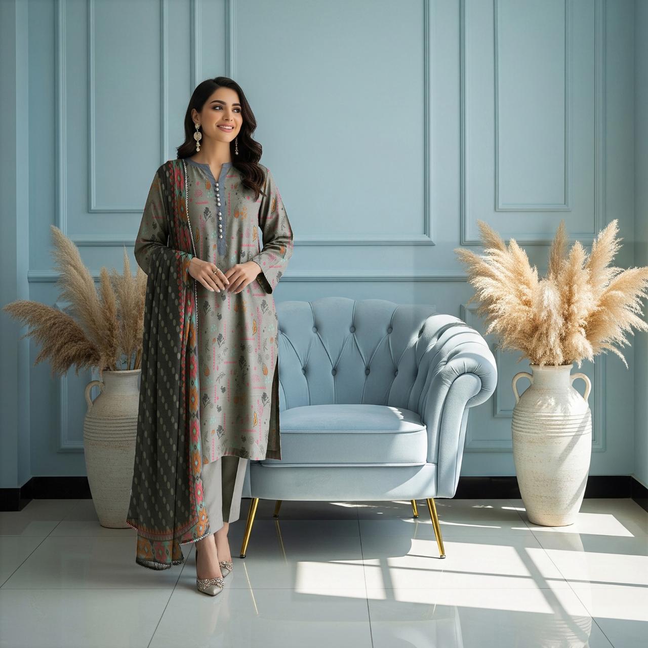 Dhanak Printed 3pc D#10
