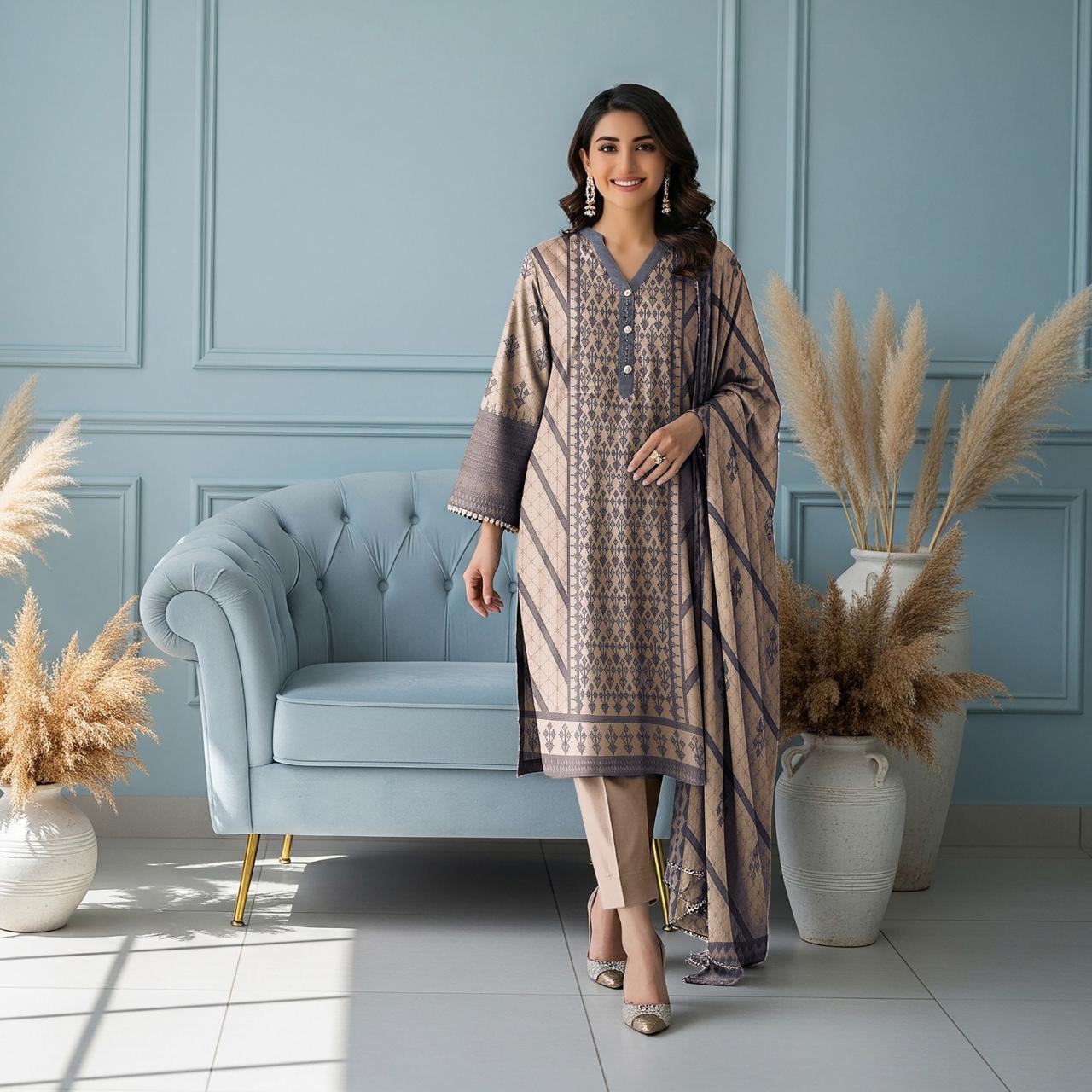 Dhanak Printed 3pc D#1