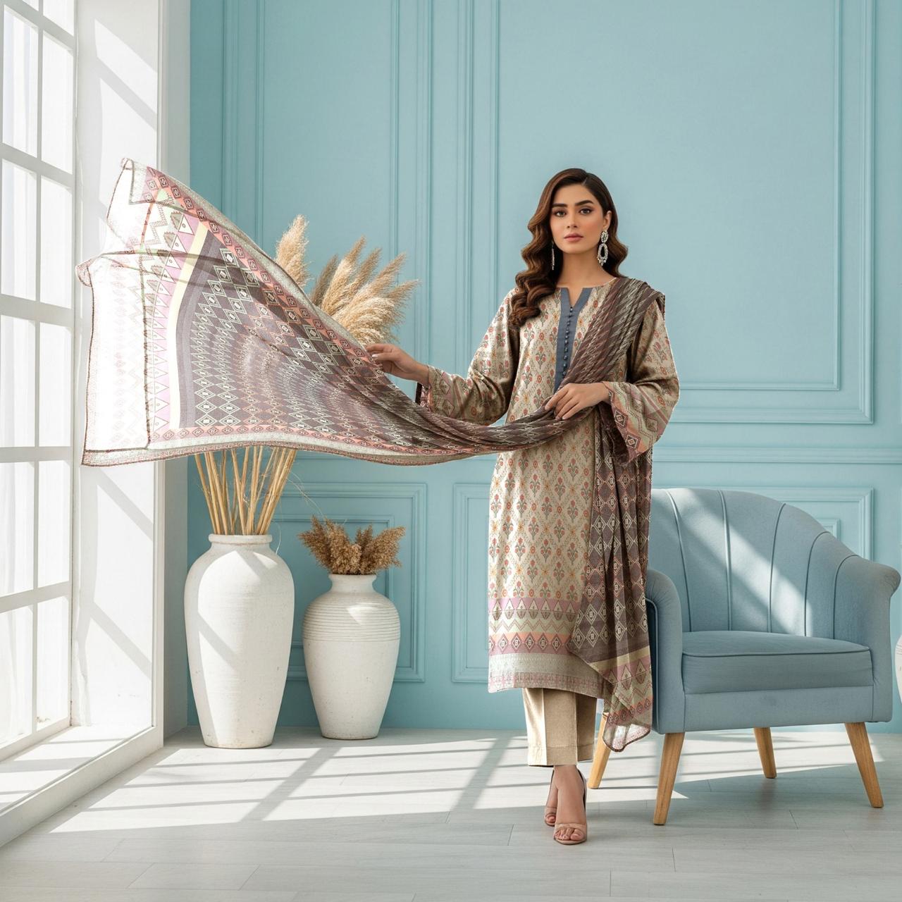 Dhanak Printed 3pc D#2