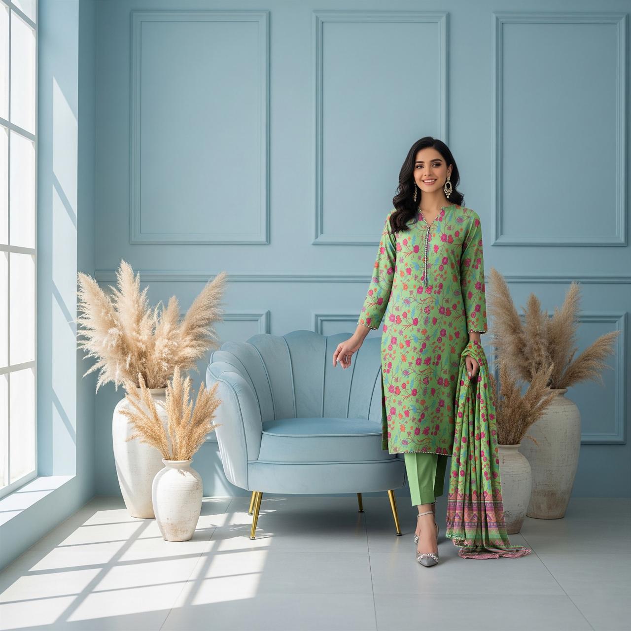 Dhanak Printed 3pc D#3