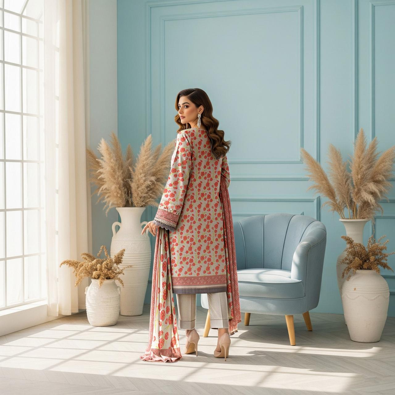 Dhanak Printed 3pc D#4