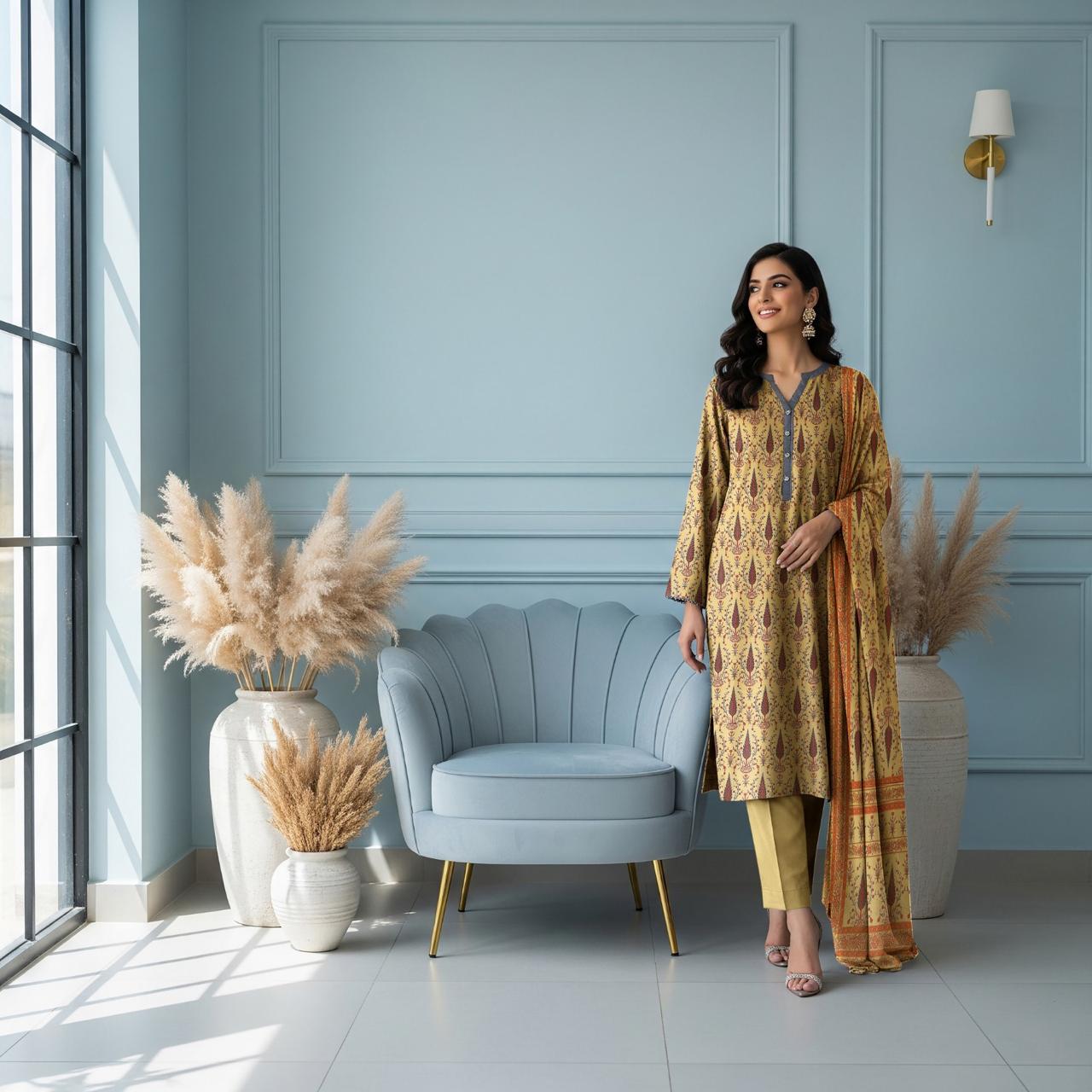 Dhanak Printed 3pc D#5