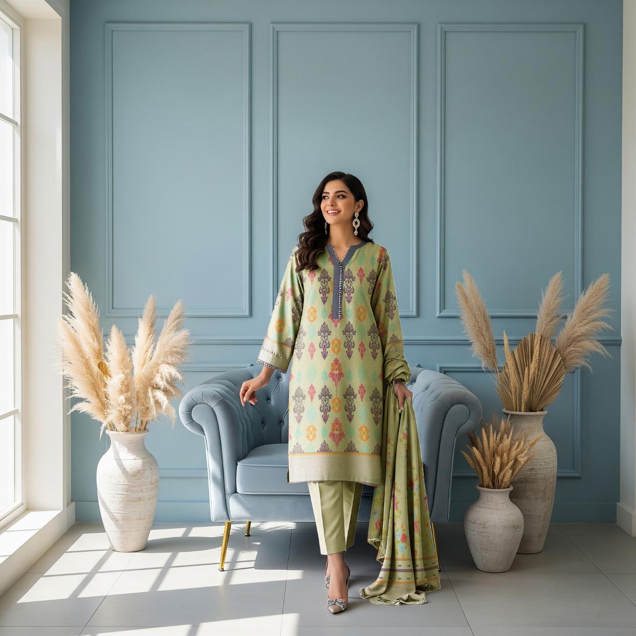 Dhanak Printed 3pc D#6