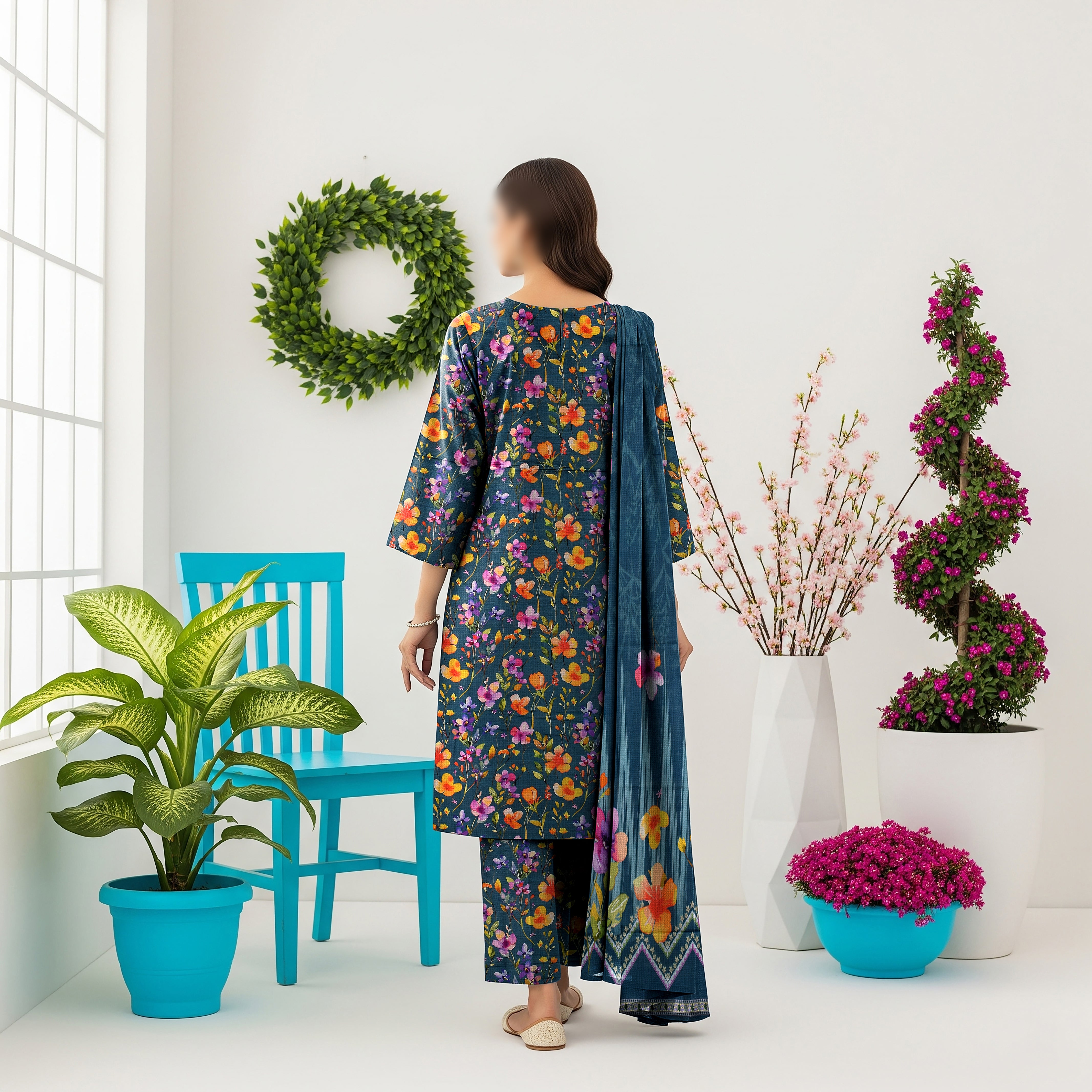 Khaddar Digital Printed 3PC D#10