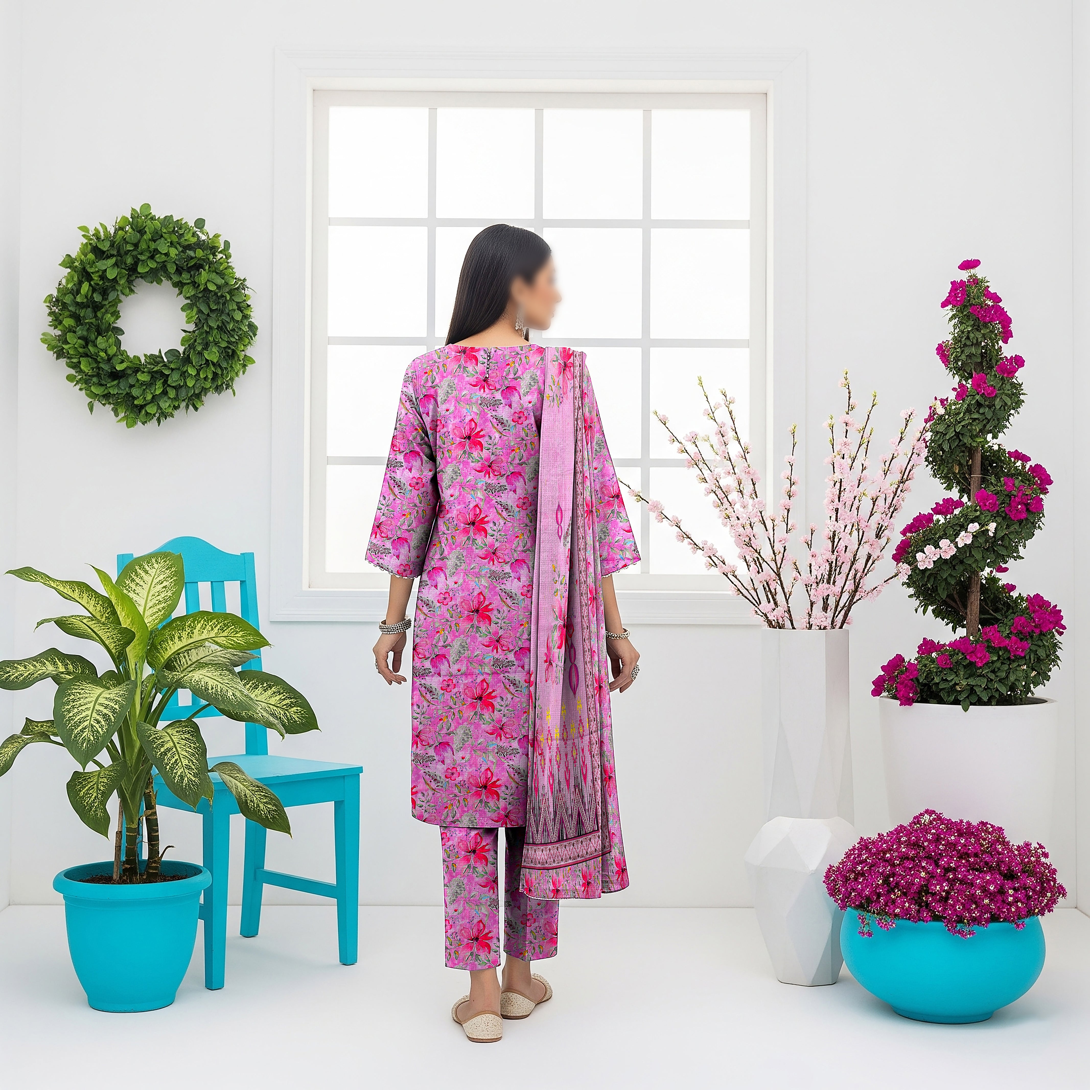 Khaddar Digital Printed 3PC D#1
