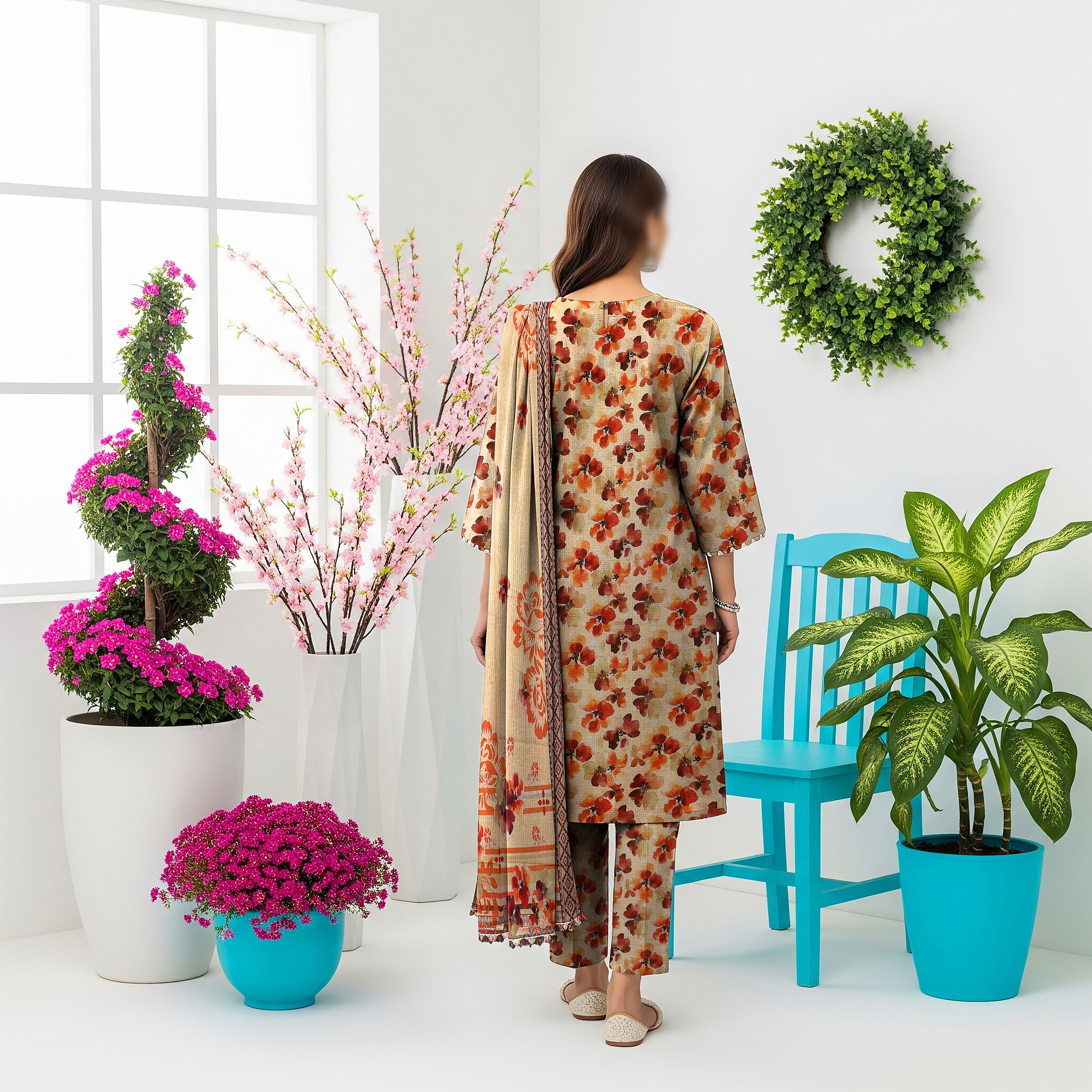 Khaddar Digital Printed 3PC D#2