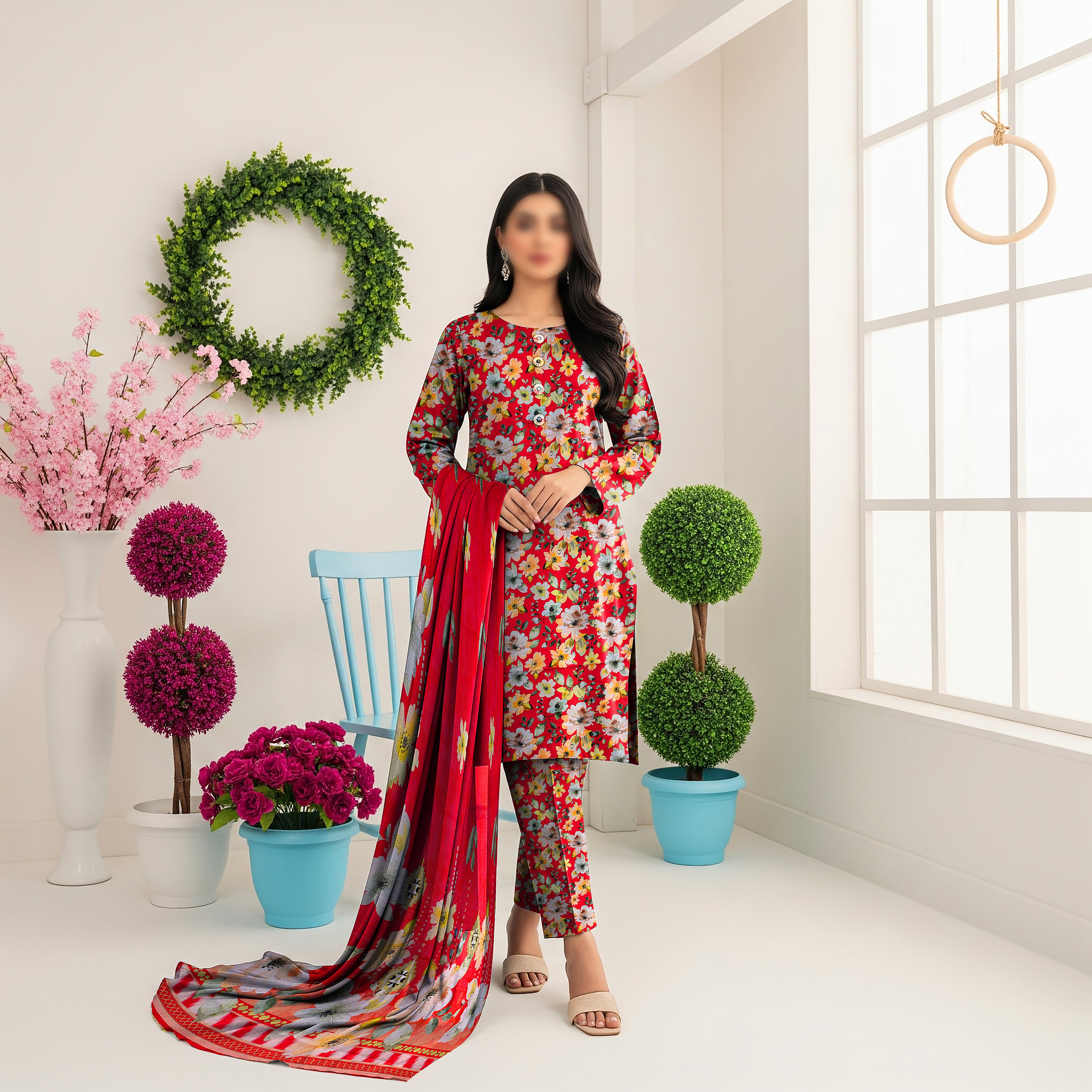 Khaddar Digital Printed 3PC D#3