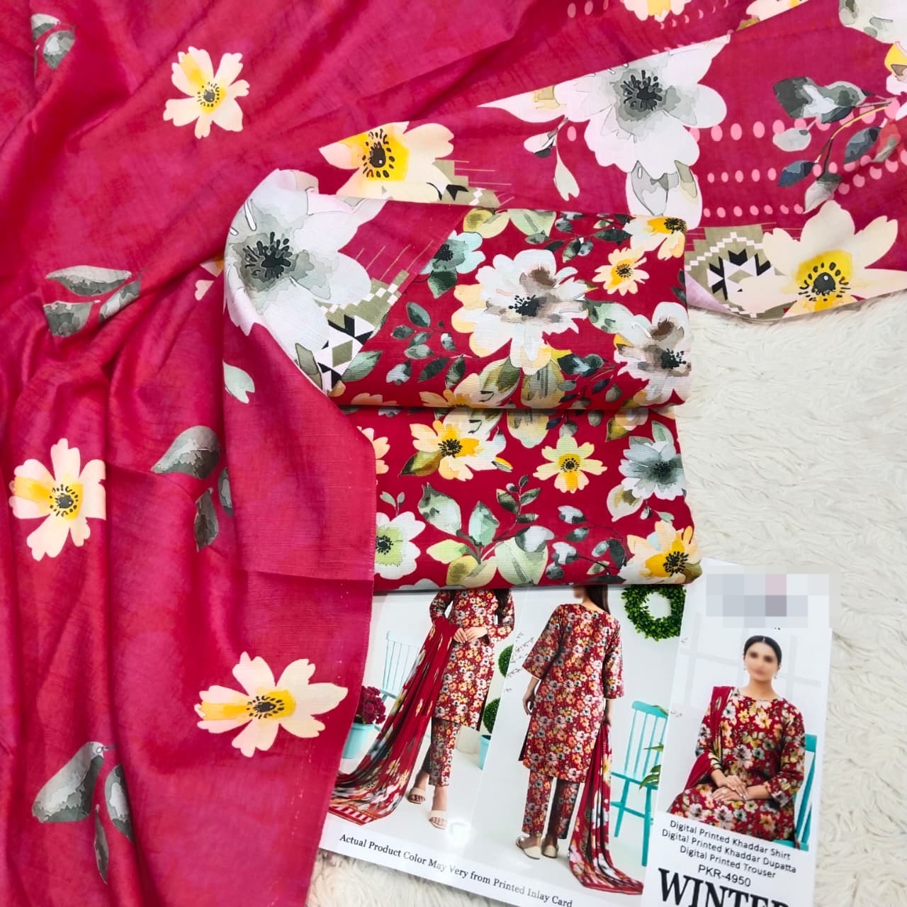 Khaddar Digital Printed 3PC D#3