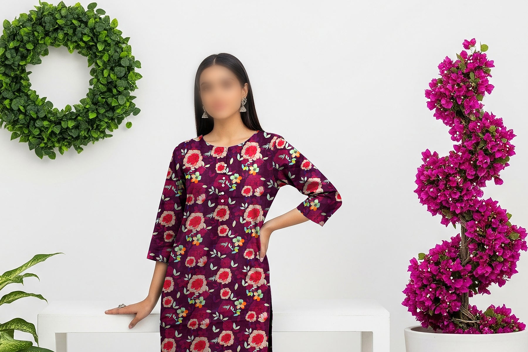Khaddar Digital Printed 3PC D#4