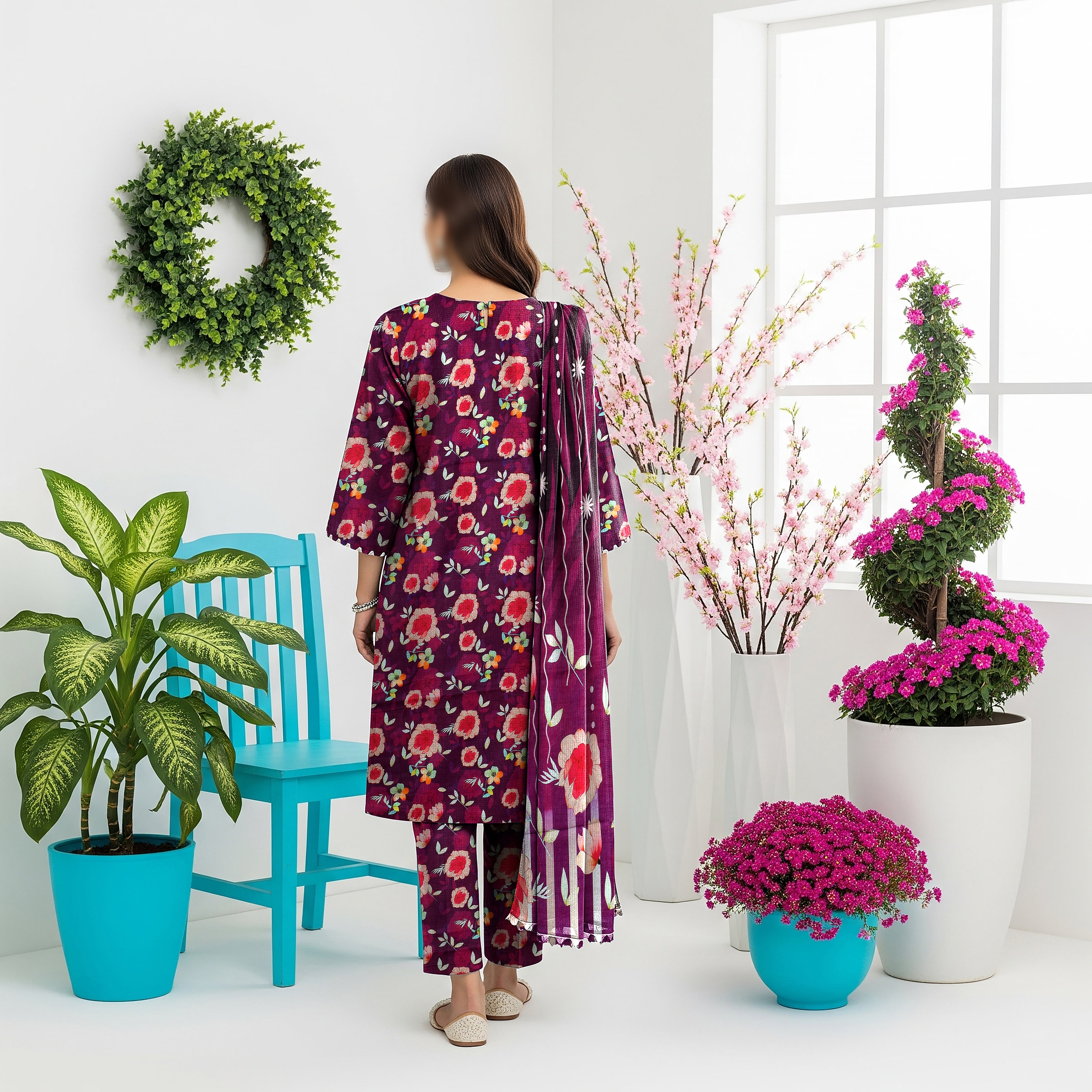 Khaddar Digital Printed 3PC D#4
