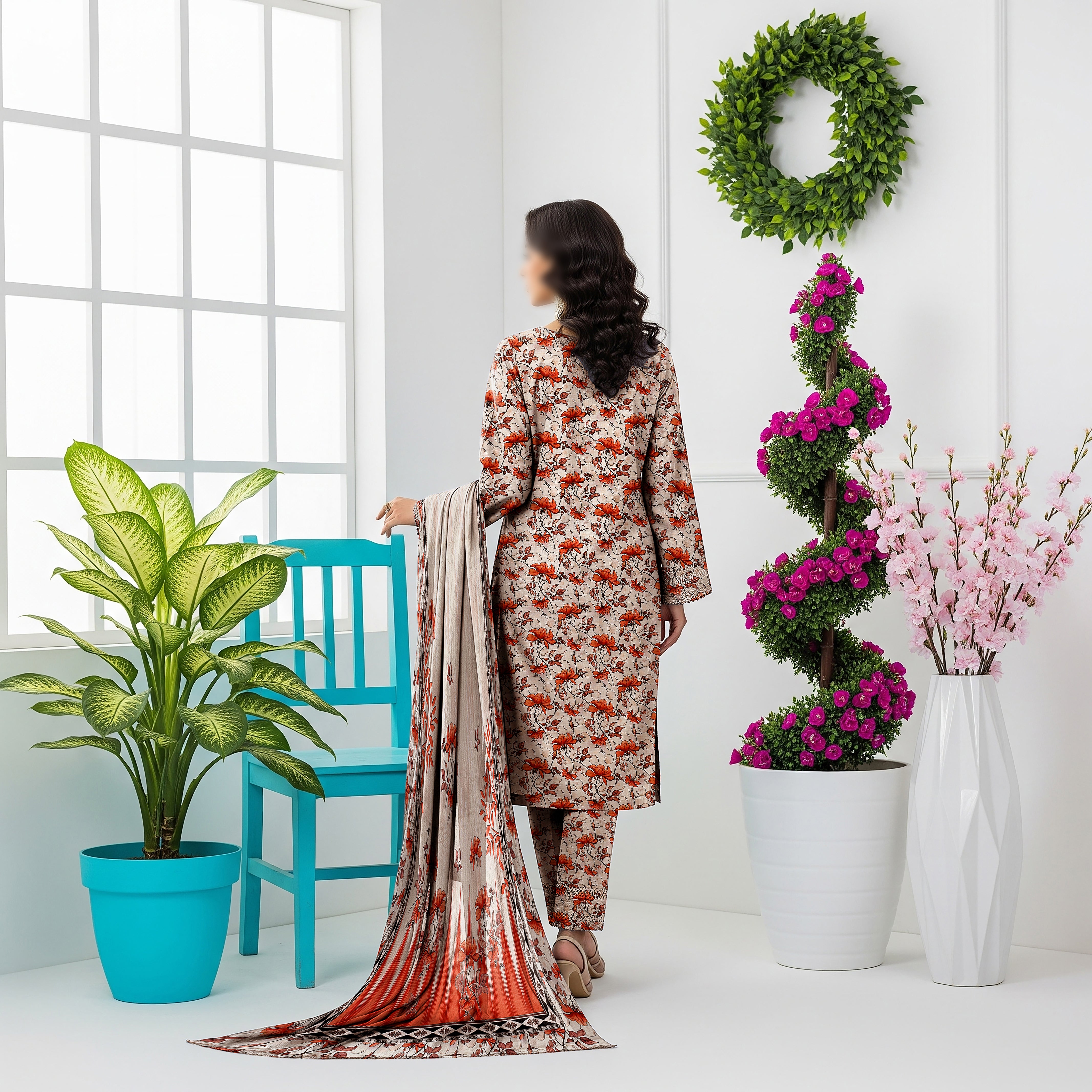 Khaddar Digital Printed 3PC D#5
