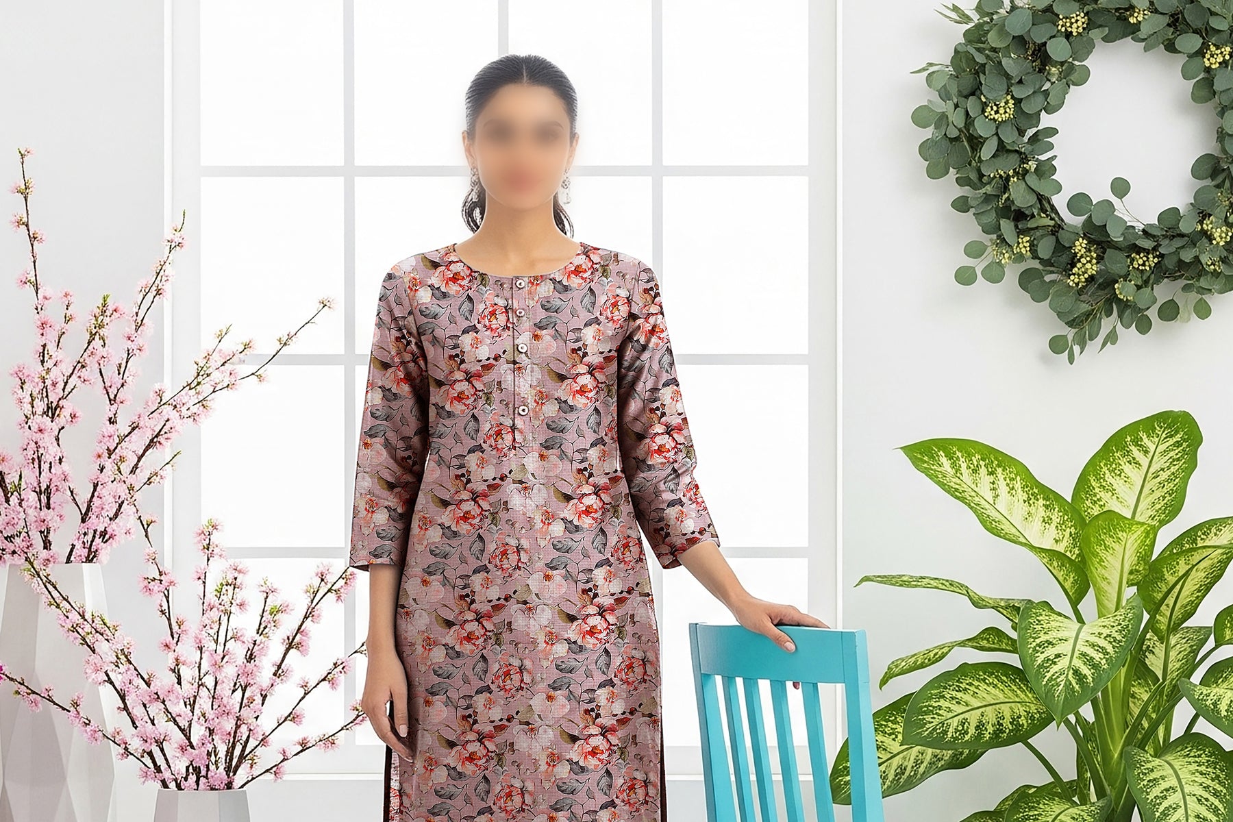 Khaddar Digital Printed 3PC D#6