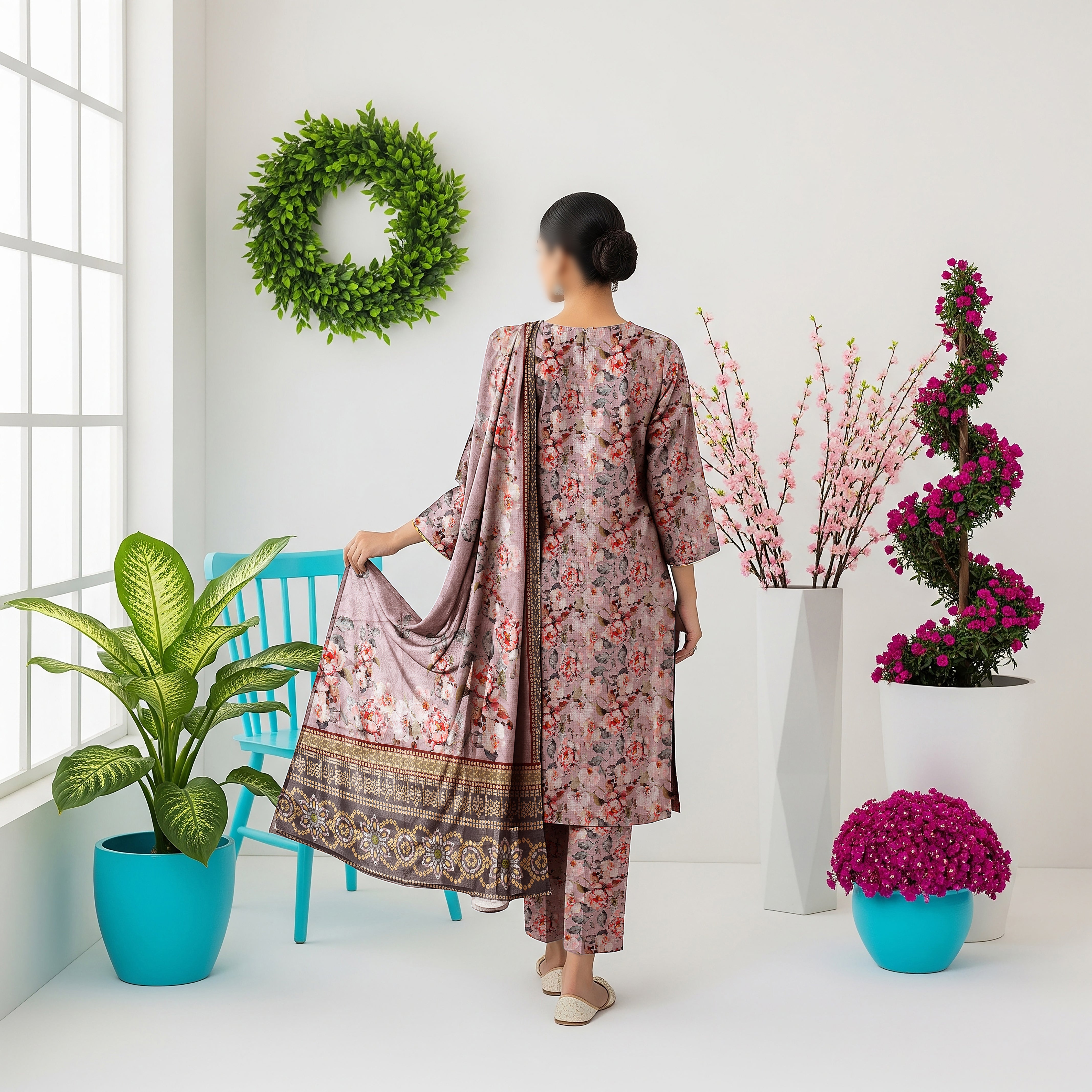 Khaddar Digital Printed 3PC D#6