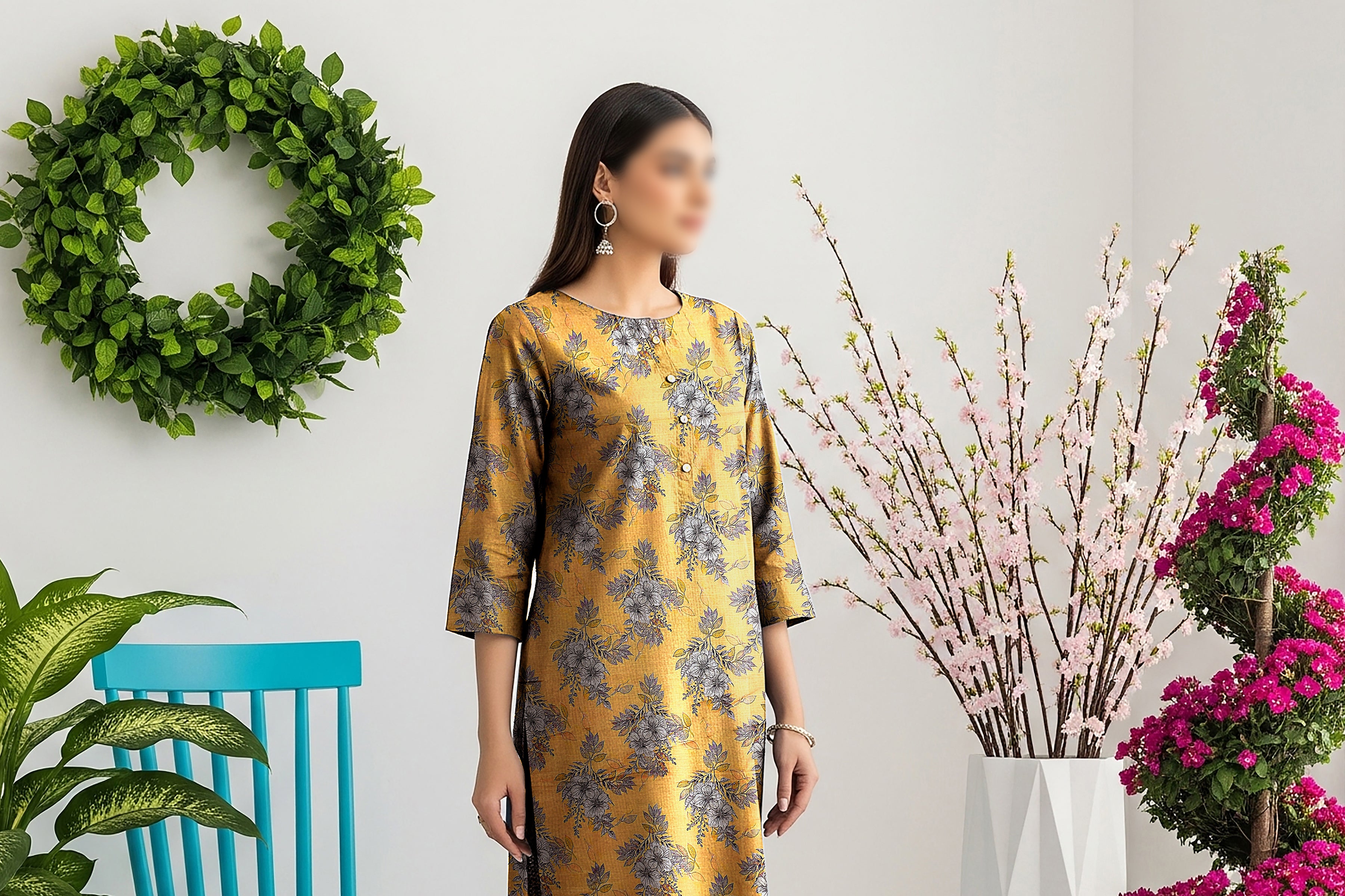 Khaddar Digital Printed 3PC D#7