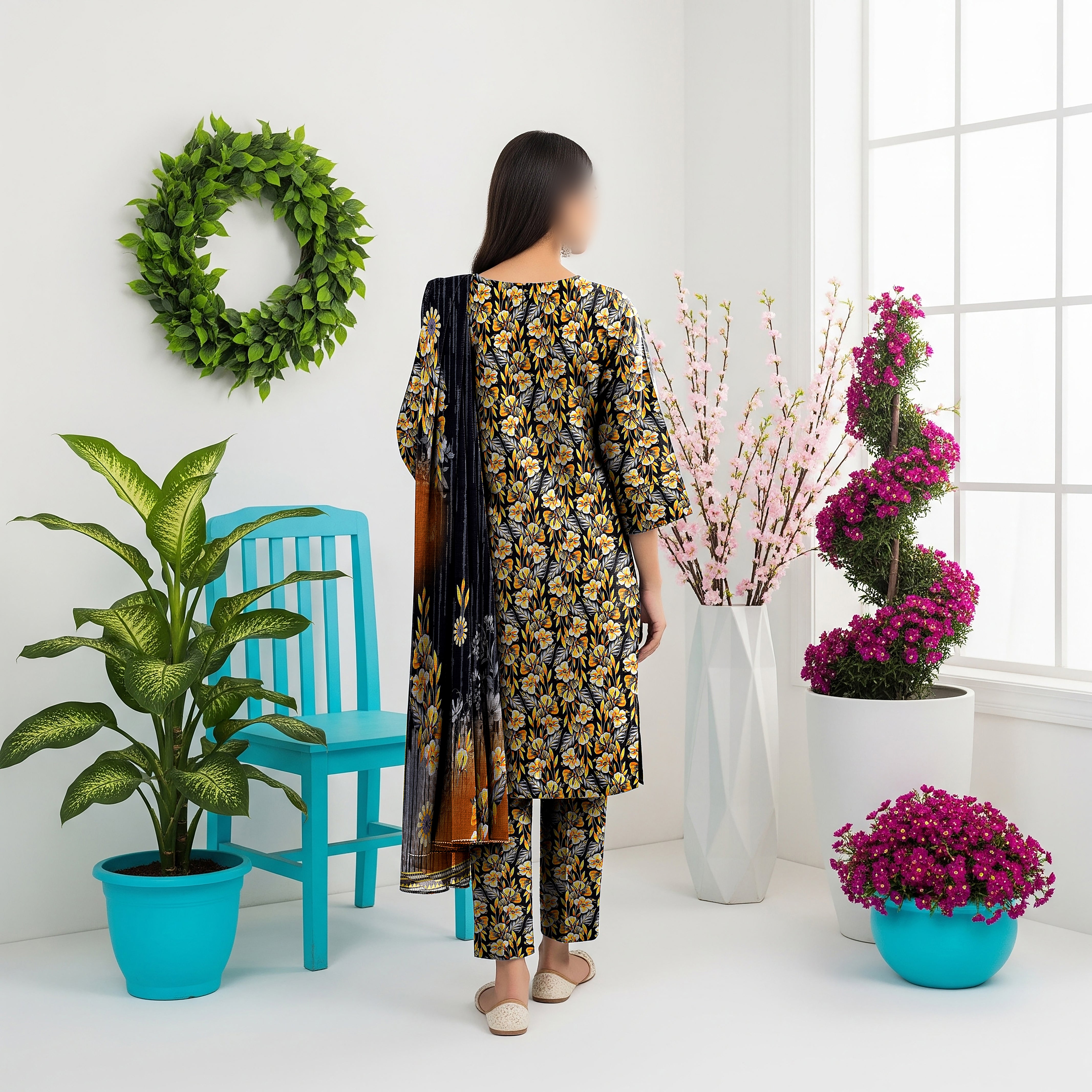 Khaddar Digital Printed 3PC D#8