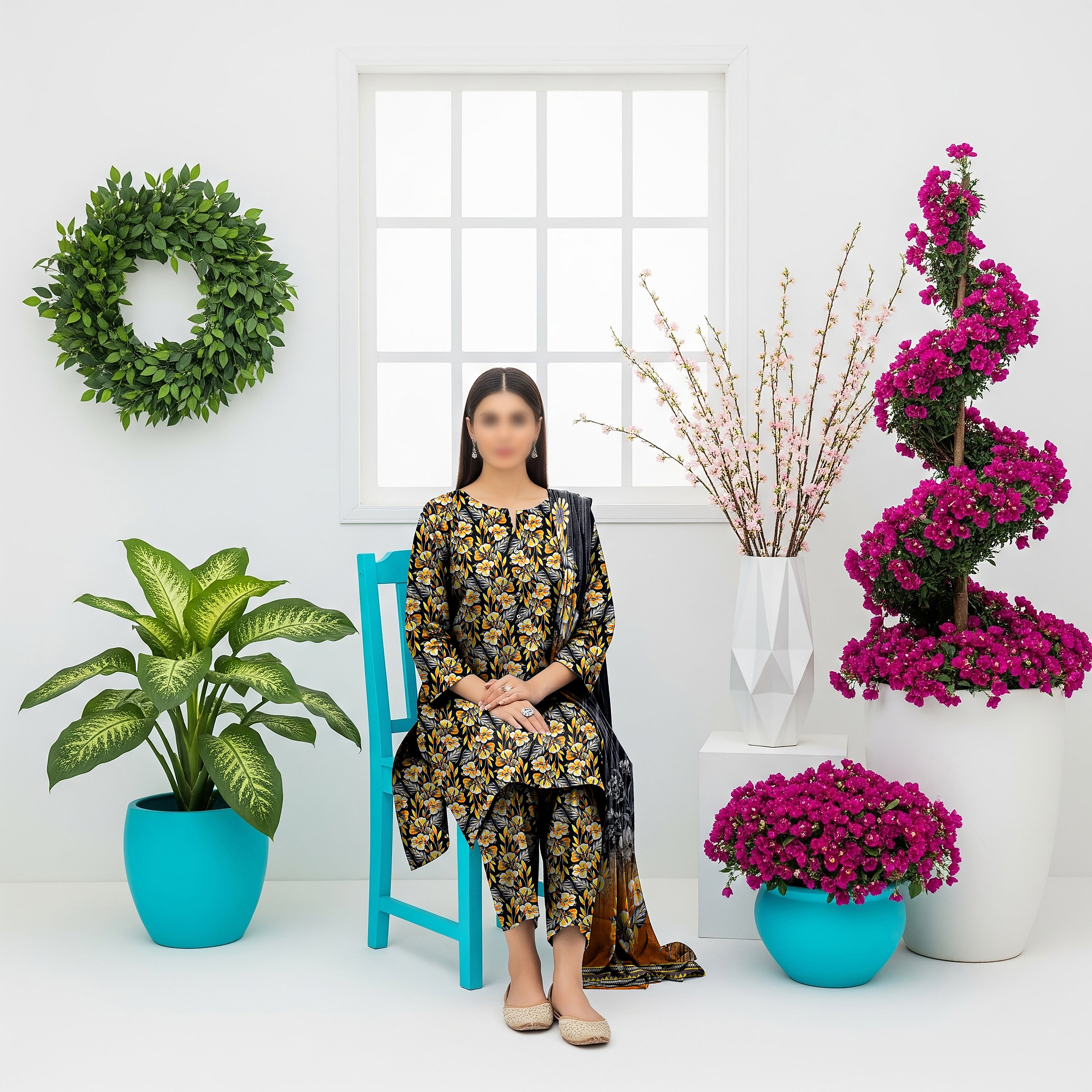 Khaddar Digital Printed 3PC D#8