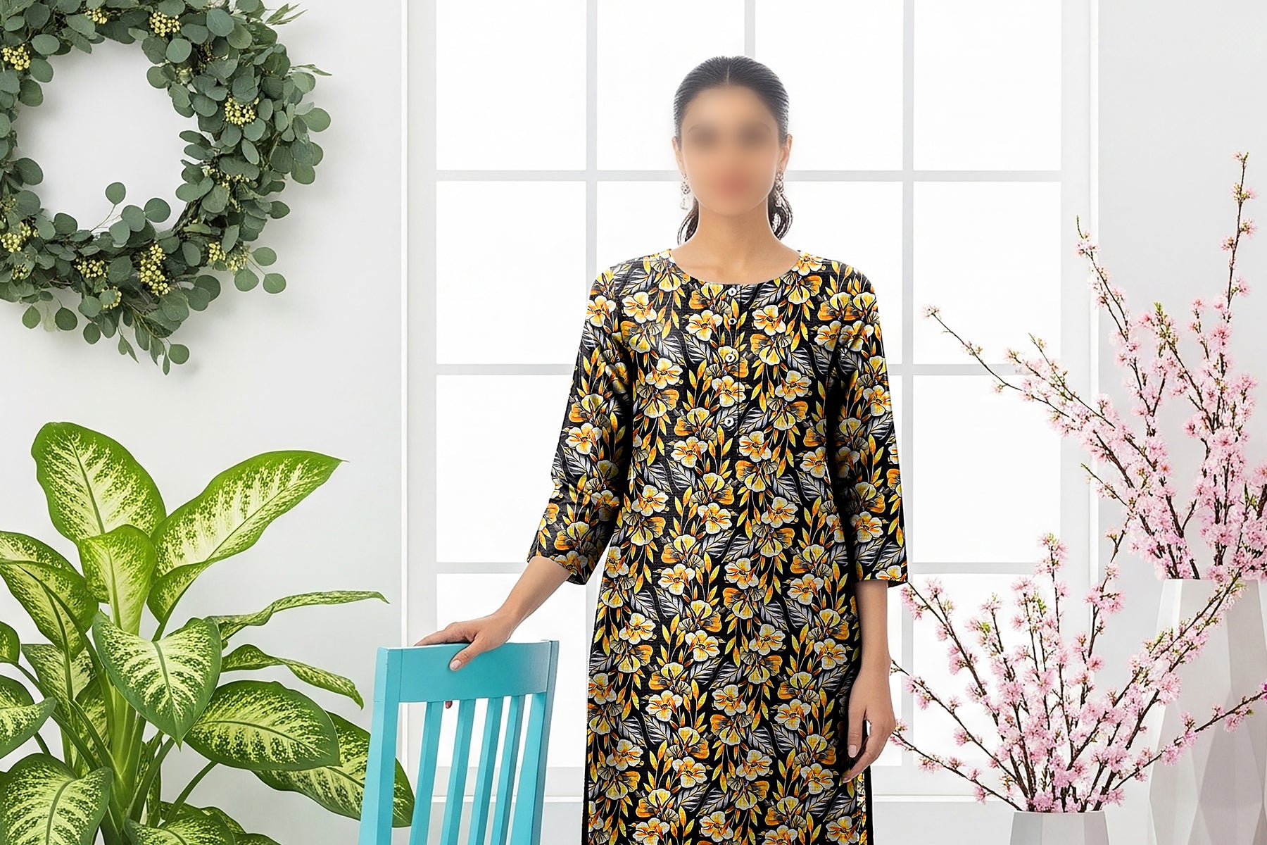 Khaddar Digital Printed 3PC D#8