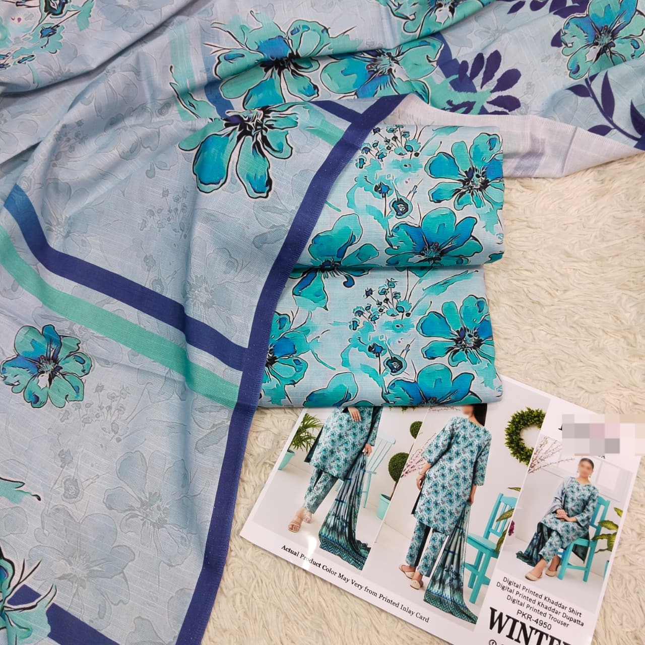 Khaddar Digital Printed 3PC D#9